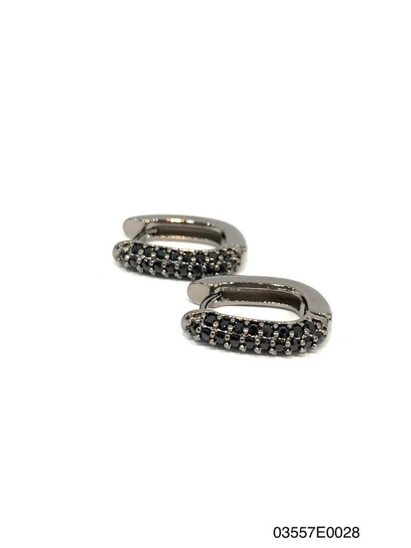 Earrings, Ali Elongated Petite Hoop (Available in Rose Gold, Gold, White Gold &amp; Gun Metal Finish)