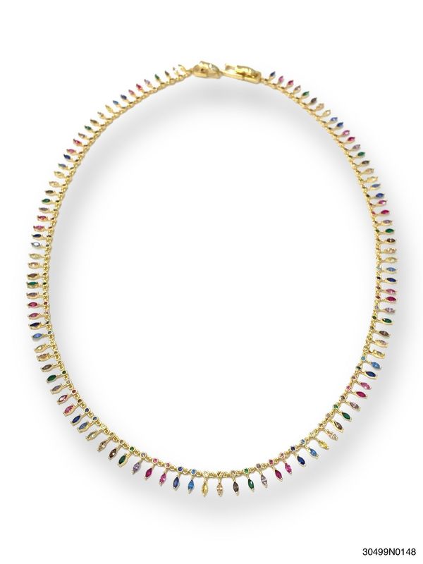 Necklace, Isabella Gold, Multi