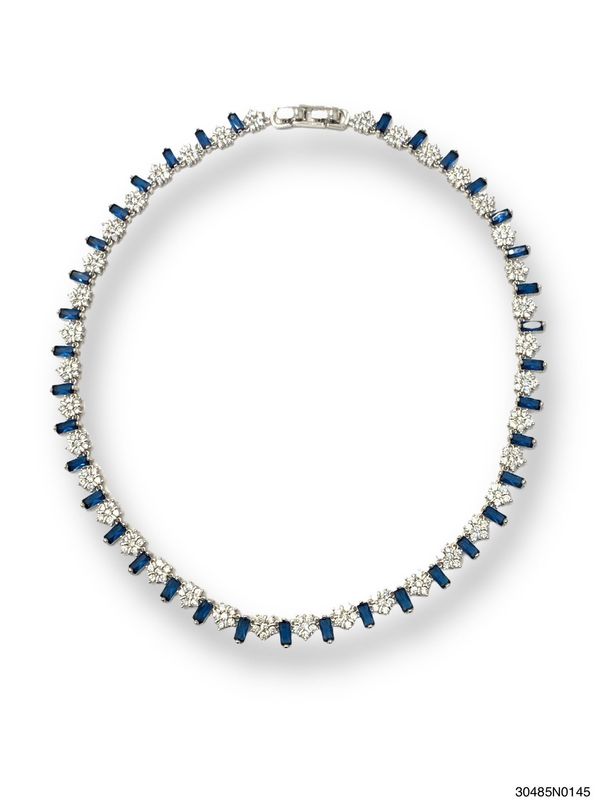 Necklace, Theia Short Blue Sapphire/Emerald