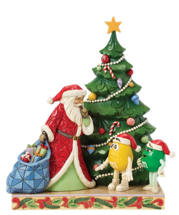 Jim Shore, Santa w/Green &amp; Yellow M&amp;M's