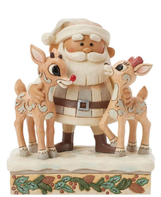 Jim Shore, Woodland Santa w/Rudolph &amp; Clarice