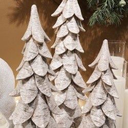 Trees, Set/3 White 13&quot;/15.5&quot;/20&quot;