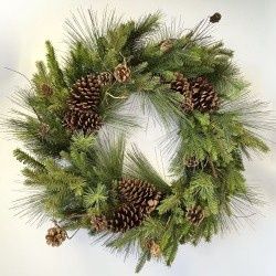 Wreath, 30&quot; Asst Pine &amp; Cone