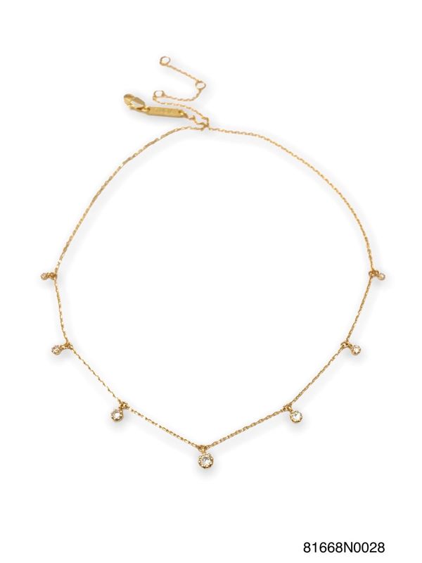 Necklace, Luna 7 Drop Short (Available in Rose Gold, White Gold &amp; Gold)