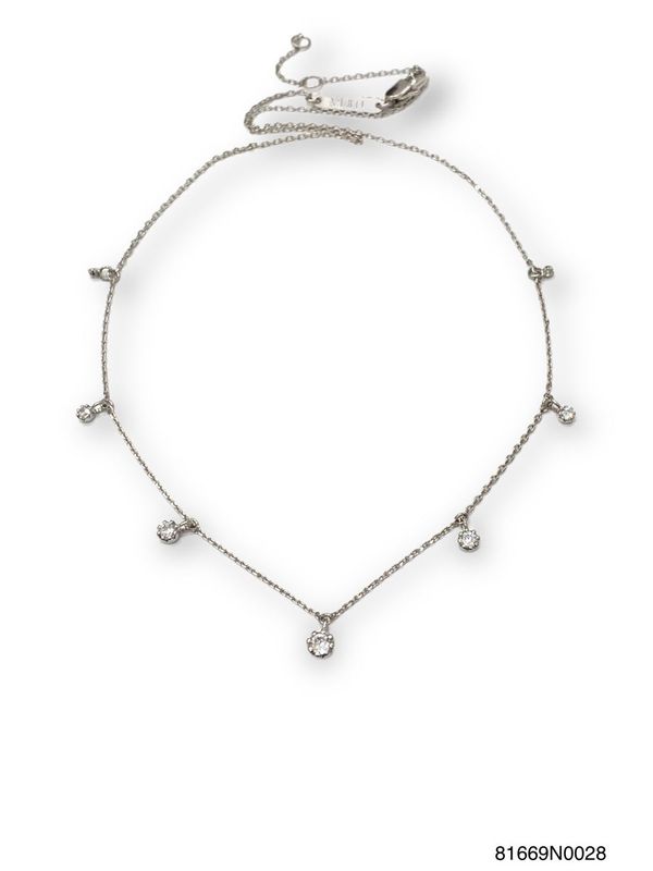 Necklace, Luna 7 Drop Short (Available in Rose Gold, White Gold &amp; Gold)