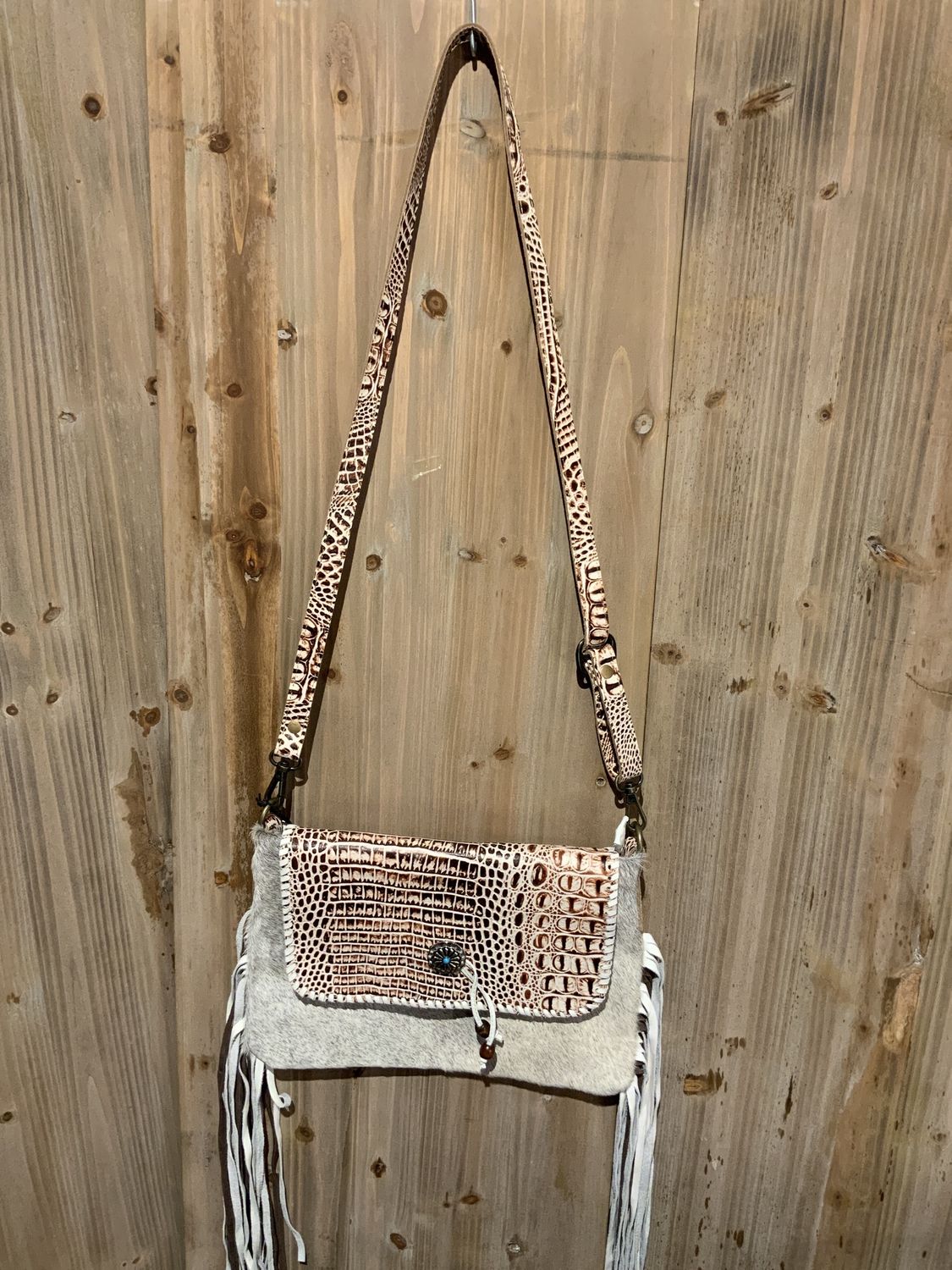 Leather Bag, Smokey Fringe