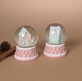 Snow Globe, 4.3&quot; Holiday Ice Cream House 2 Asst