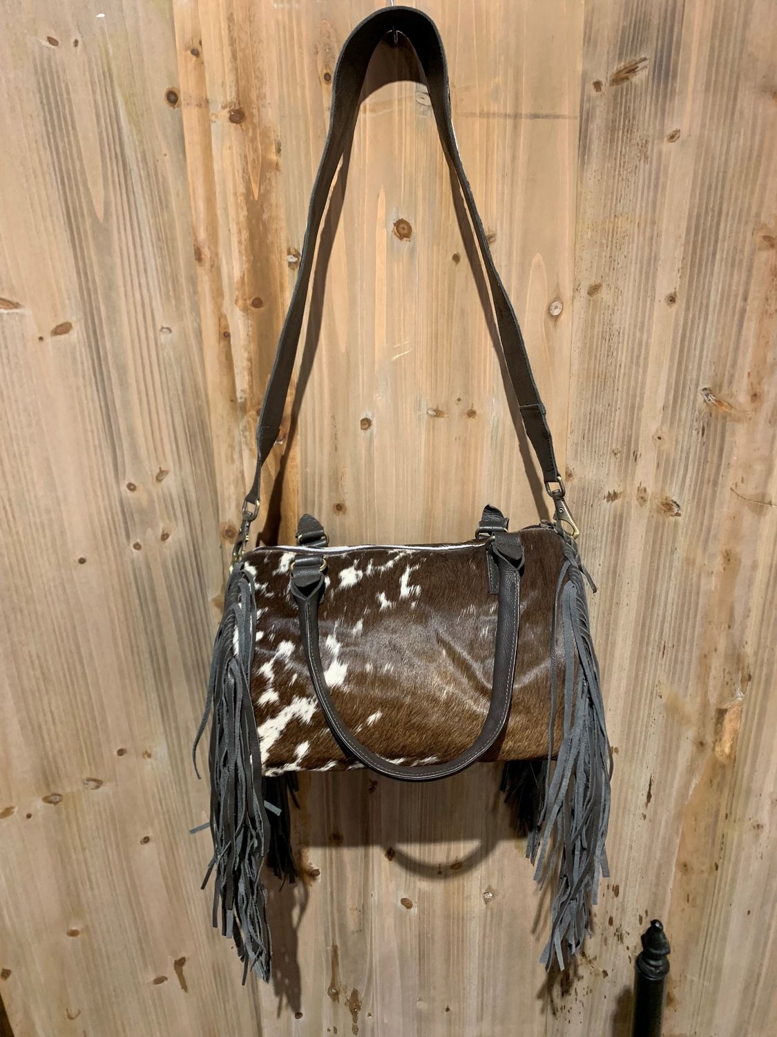 Mini Duffle, Hide w/Fringe