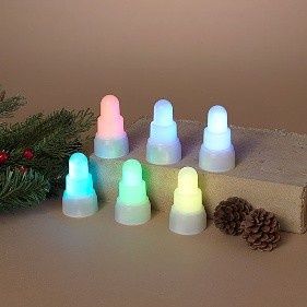 Set/6 Rechargable LED Multicolor Candle w/Remote