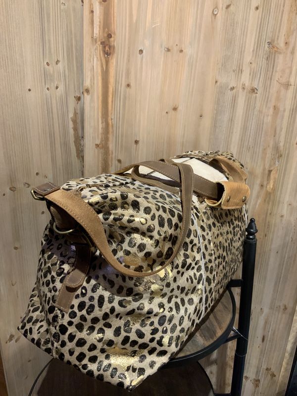 Duffle Bag, Metallic Hide