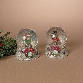 Snow Globe, 5.12&quot; Holiday Highland Cow 2 Asst