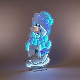 Infinity, 47.2" Lighted Blue/Green Snowman