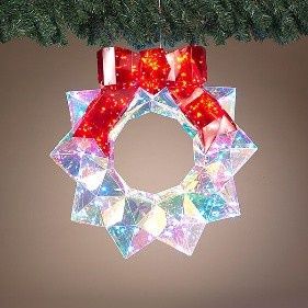 Prism, 21.8" Holographic Wreath Indoor/Outdoor