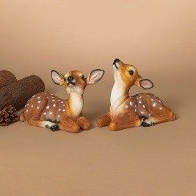 Deer, 10&quot; Laying Baby w/Spots 2 Asst