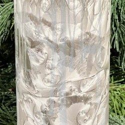 Luminary, Deer Scene Silver Glass Spinner B/O Timer