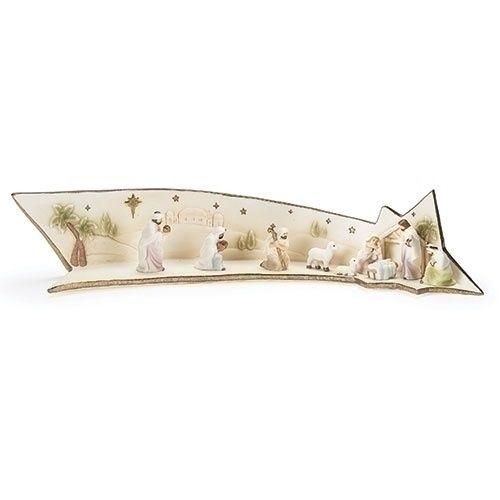 Nativity, 3&quot;x14&quot; Shooting Star Stage w/Scene