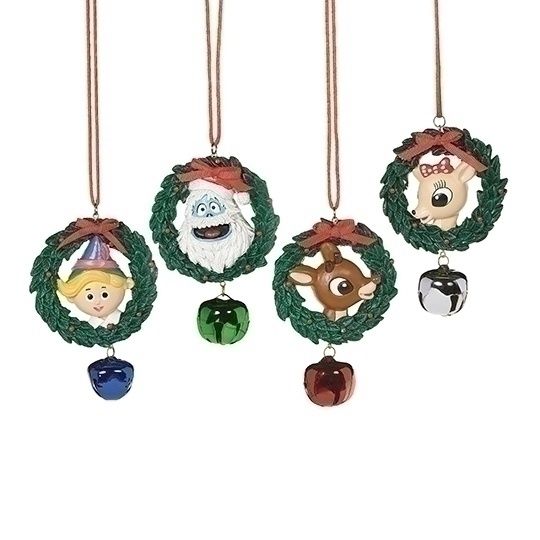 Ornament, 4.5&quot; Set/4 Jingle Buddies Rudolph &amp; Friends