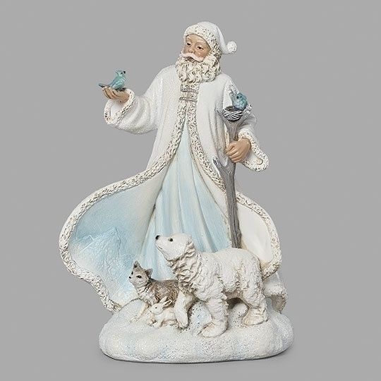 Santa, 7.5&quot; Arctic w/Animals &amp; White Coat