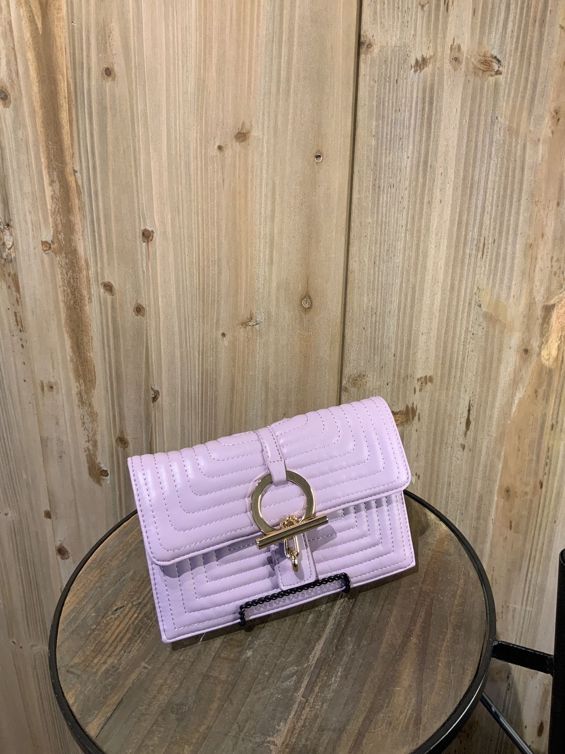 Clutch, Toggle Clasp white/lilac