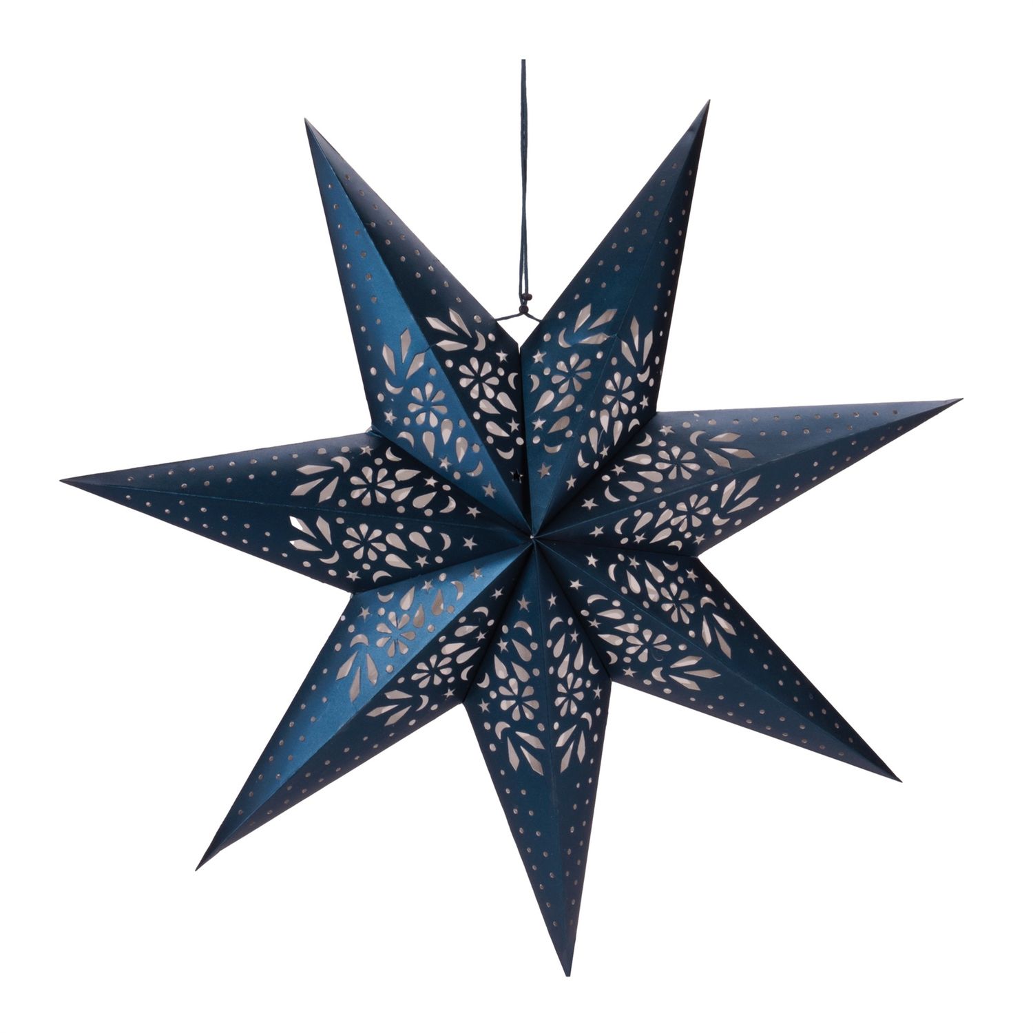 Ornament, Navy Paper Star