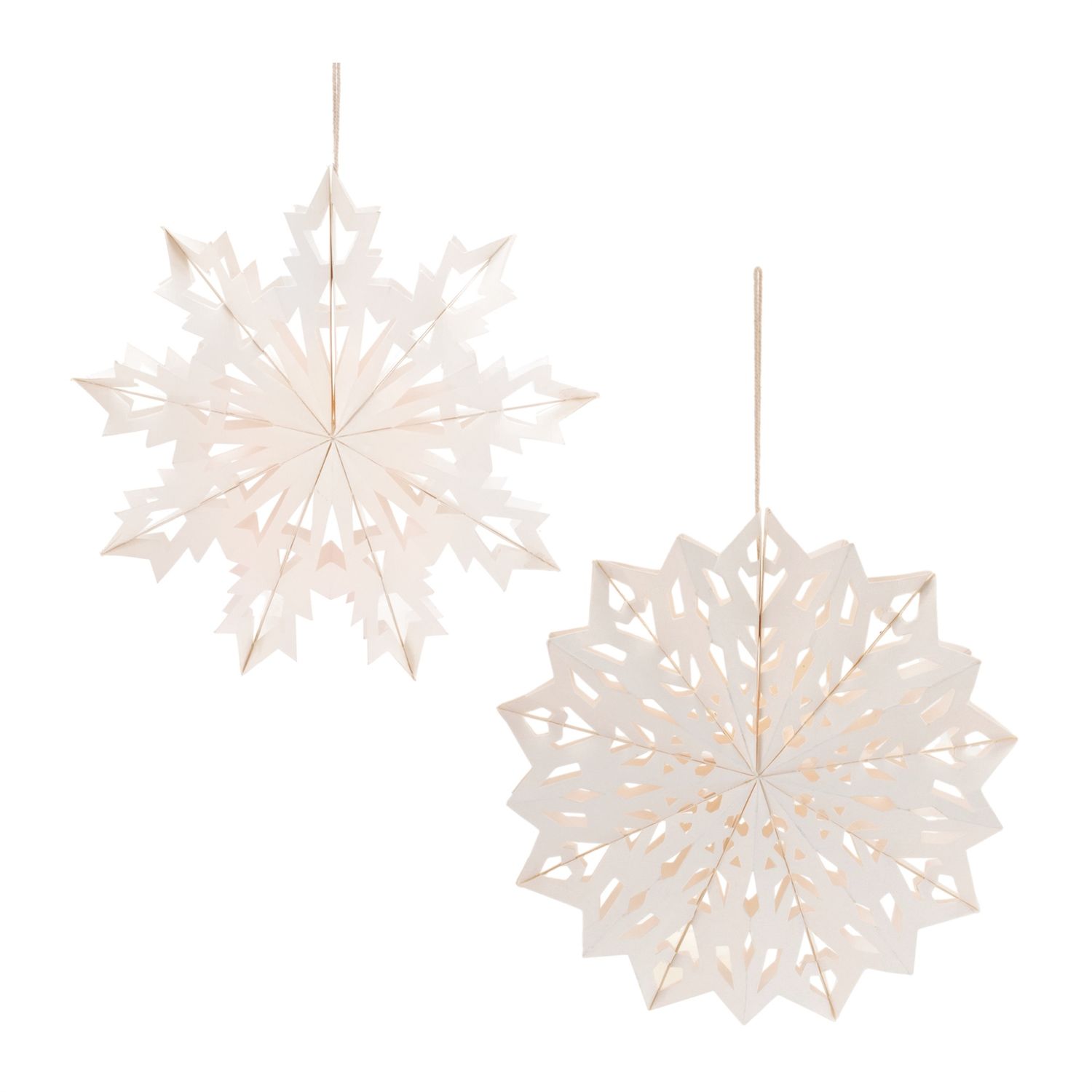 Ornament, White Paper Snowflake 9.5"