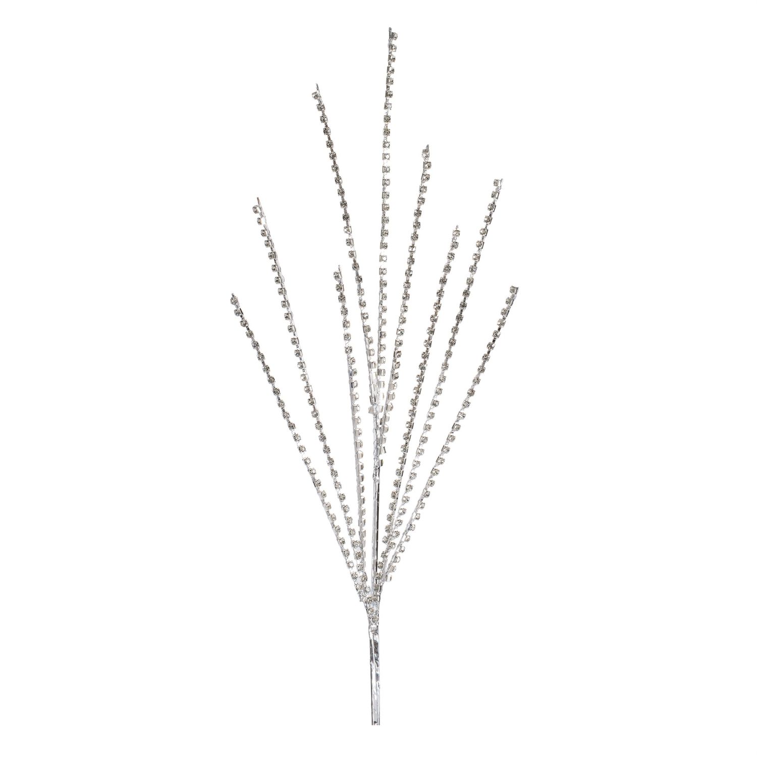 Spray, 34" Rhinestone on Silver