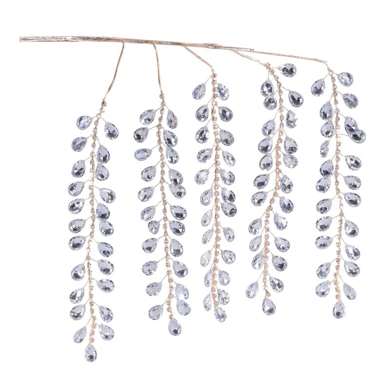 Spray, 31&quot; Gold &amp; Crystal Jewel Drop