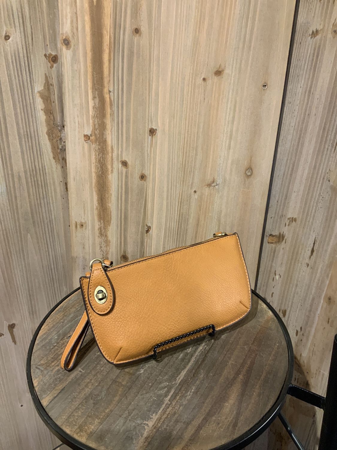 Wristlet Clutch, Crossbody Taffy Pink