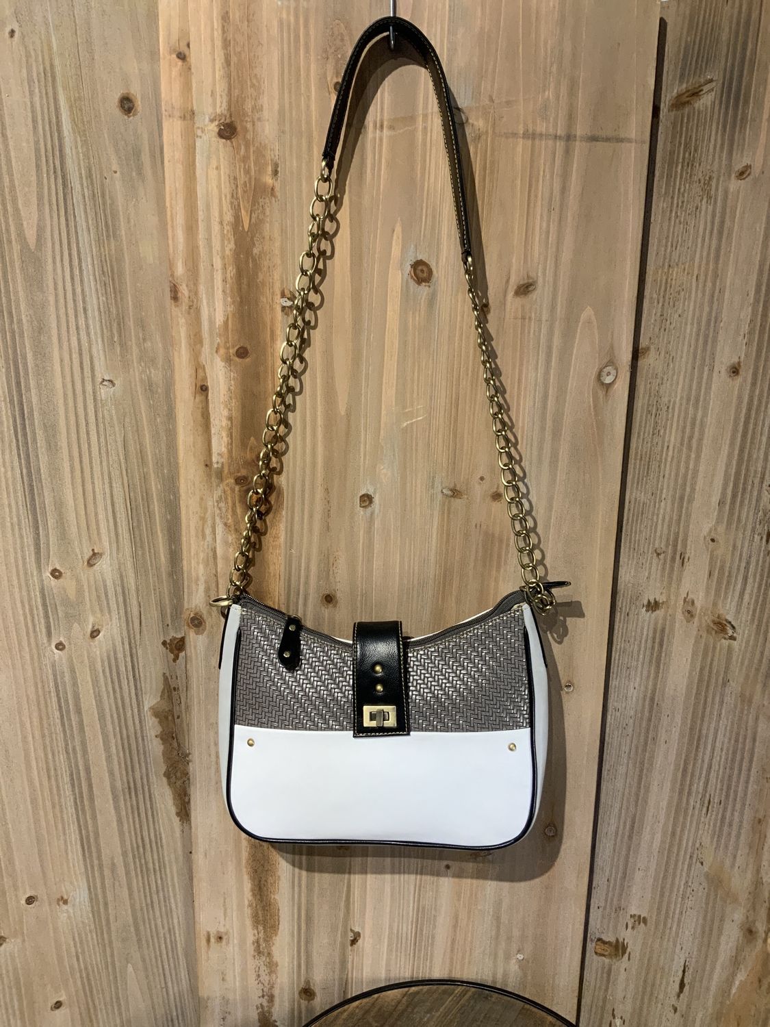 Crossbody, Top Gray Weave