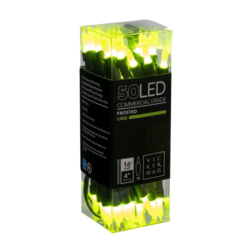 Lights, Frosted Lime LED 50Lt