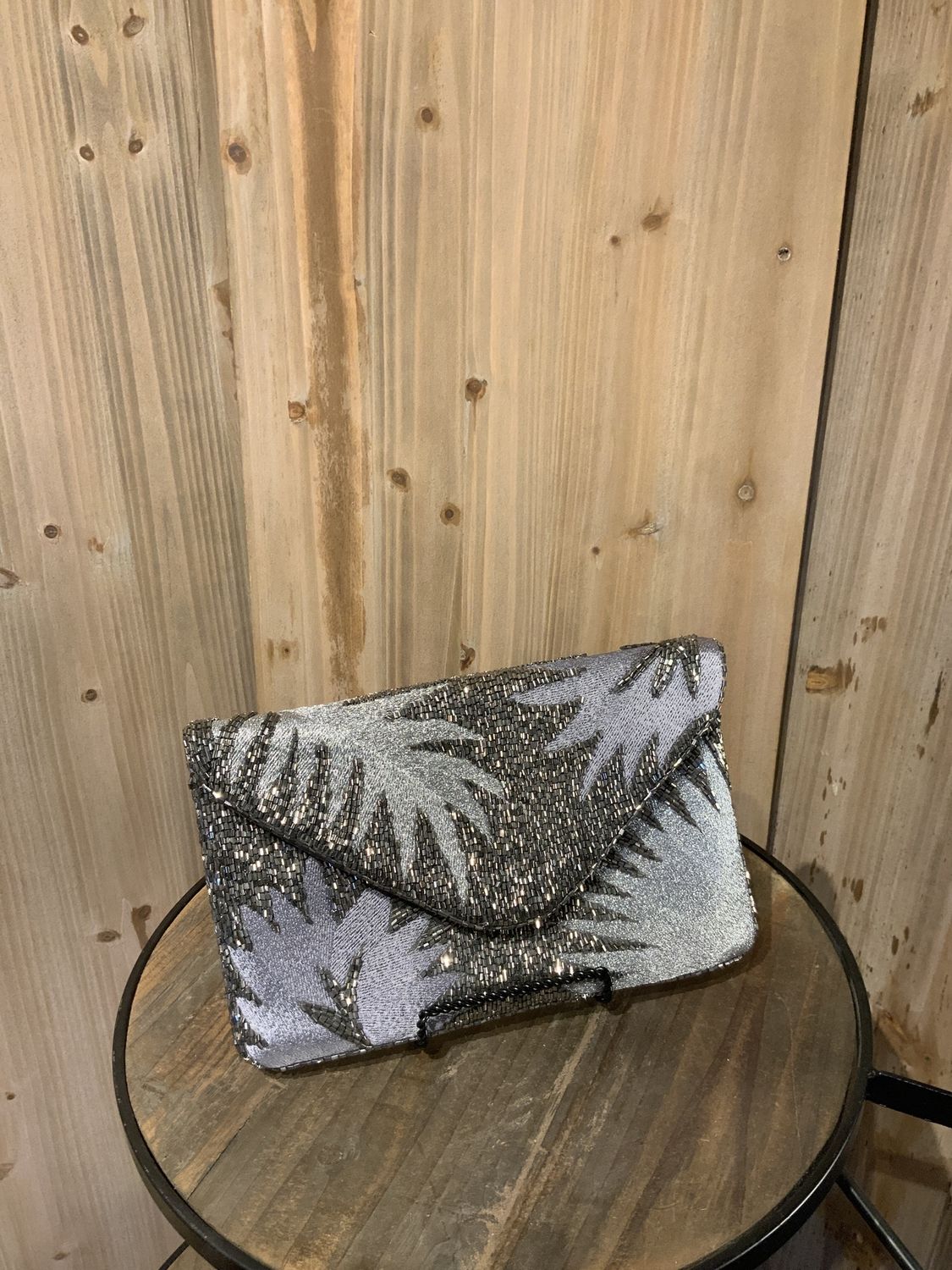 Clutch, Beaded/Cloth lg