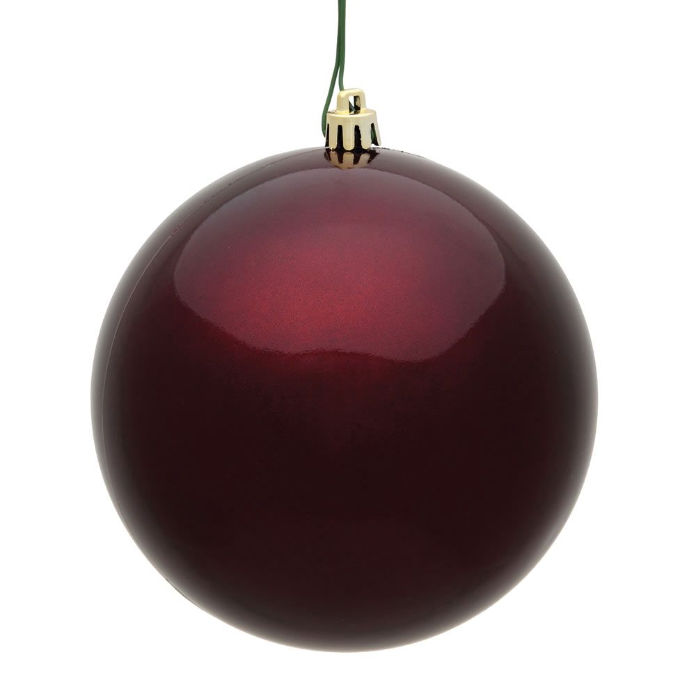 Ornament, Burgundy Candy Ball 4.75"