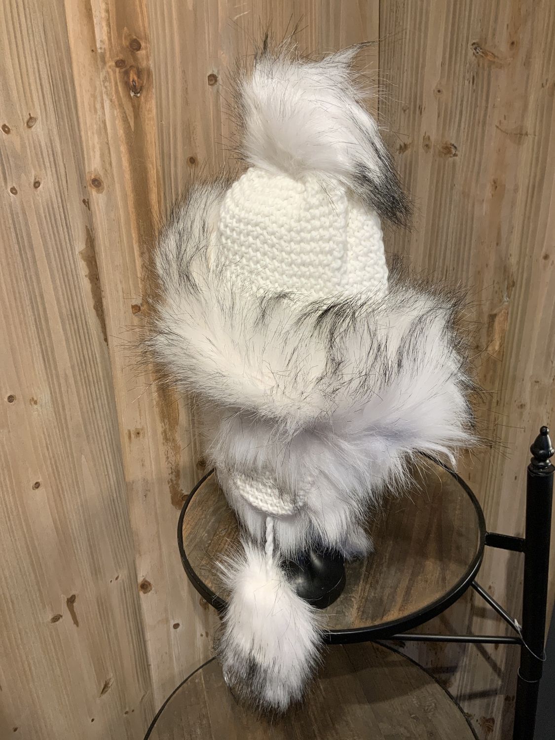 Faux Fur Hat, Bayka White