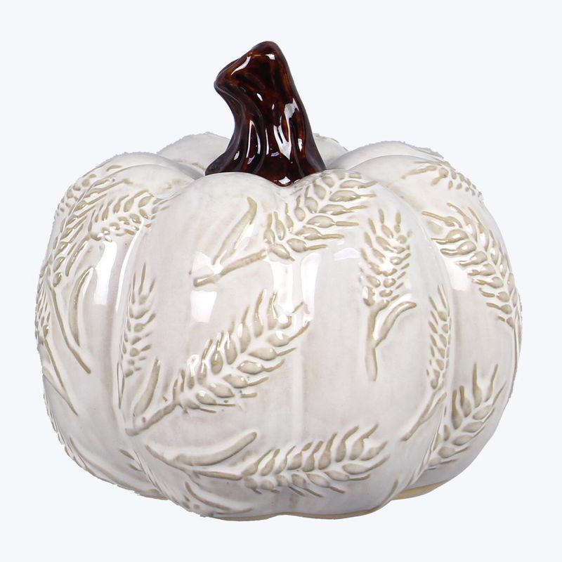 Pumpkin, Stoneware Drip Glazed 5.5&quot;