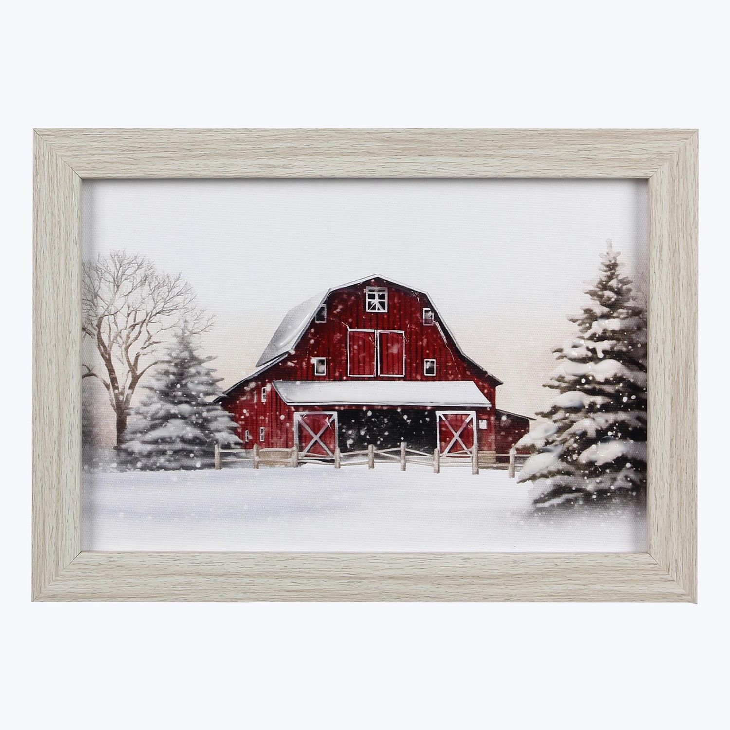 Picture, Framed Country Barn Canvas 7x10