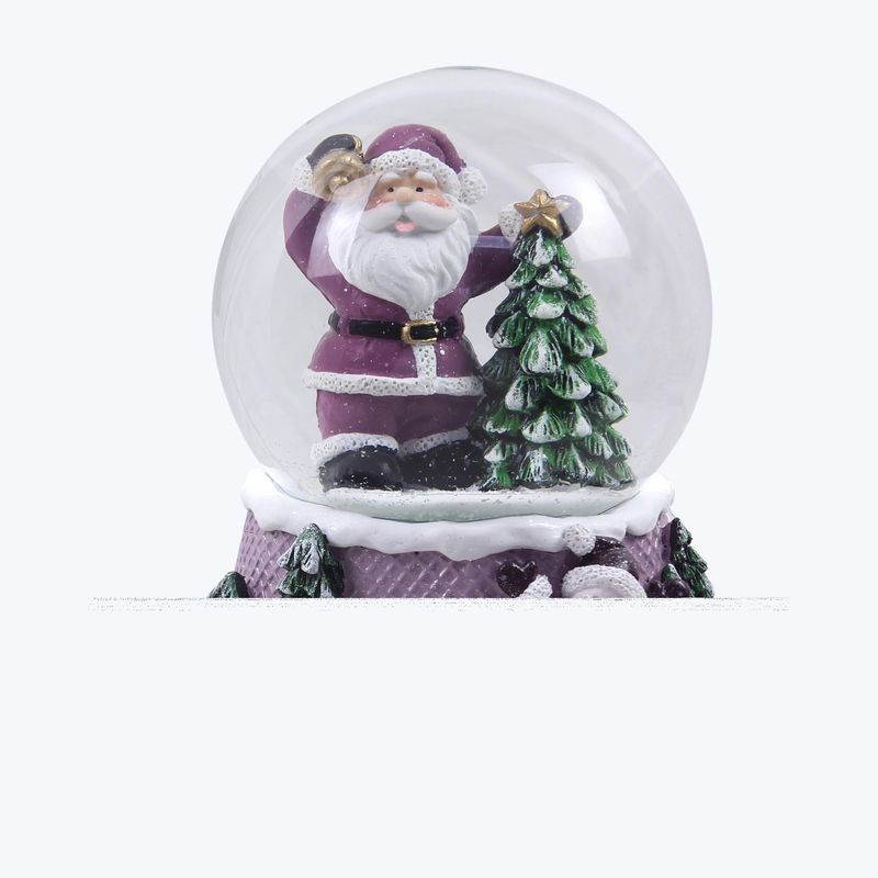Snow Globe, Purple Santa