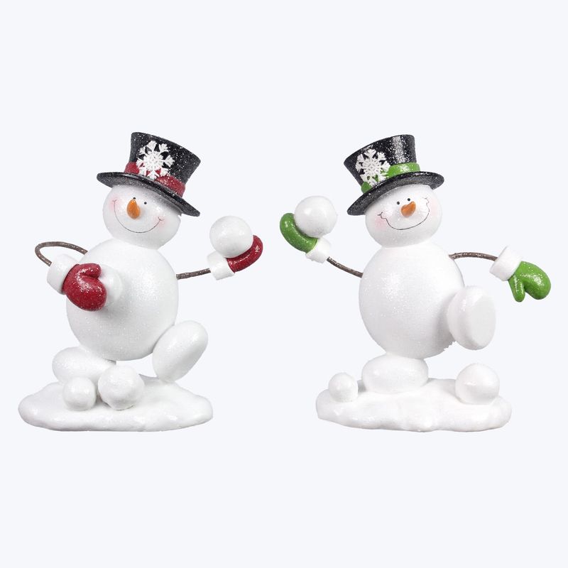 Snowman, LG Snowball Fight 2 Asst 8&quot;