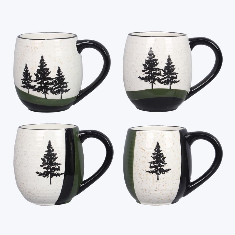 Mug, Ceramic Forest Retreat 4 Asst