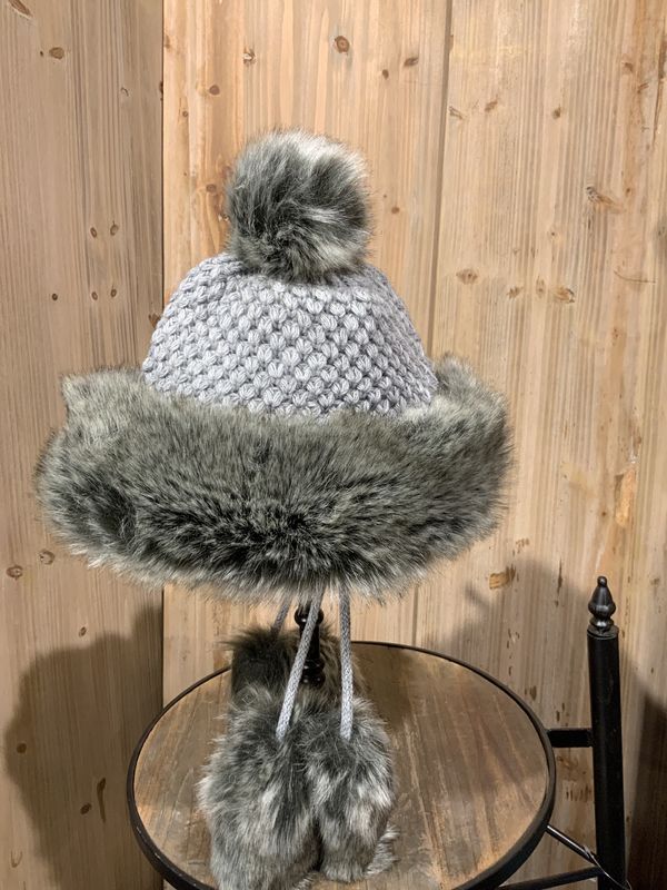 Faux Fur Hat, Bajka Charcoal/Gray