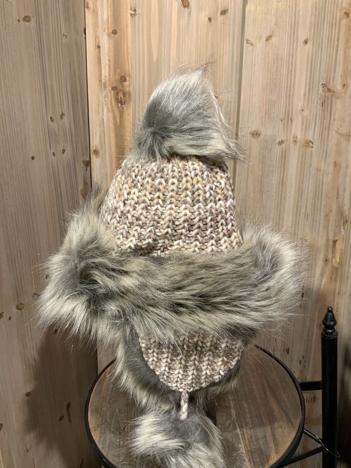 Faux Fur Hat, Bayka Caramel