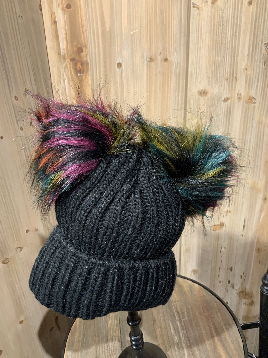 Faux Fur Hat, Bajka Dbl Fur Pom