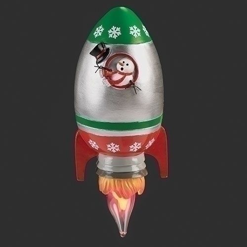 Night Light, 5&quot; Snowman Rocket Flicker Bulb
