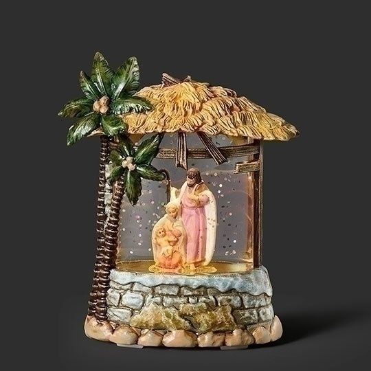 Snow Globe, 5&quot; Mini Lighted Nativity Stable