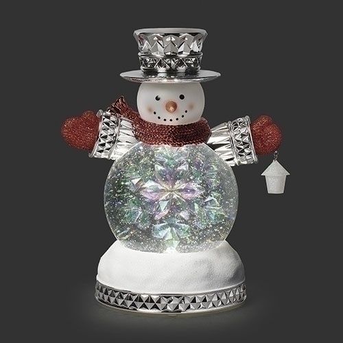 Snow Globe, Lighted Snowman Birdhouse W/Cord