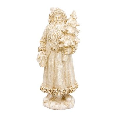 Santa, Father Xmas Sugared over Antiq. Cream 8.5"