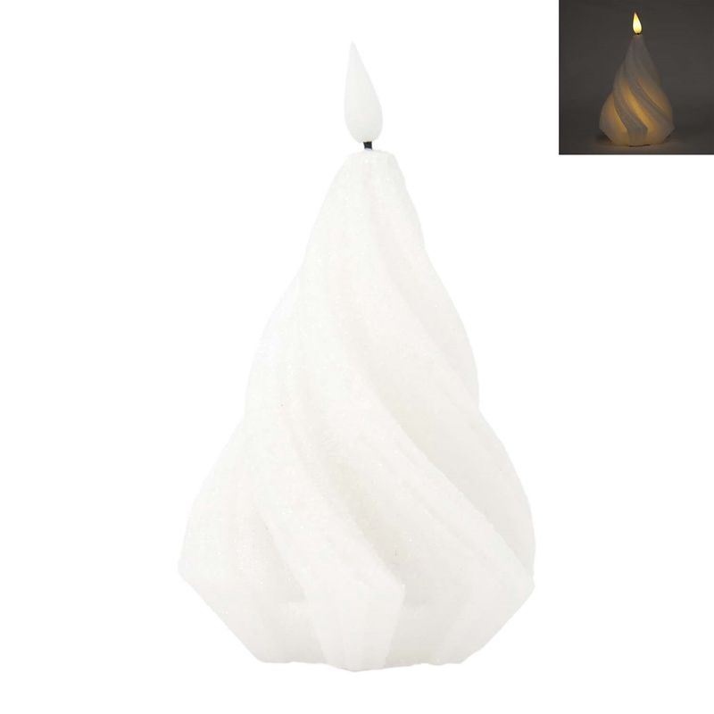 Candle, White Twisted LED Tree