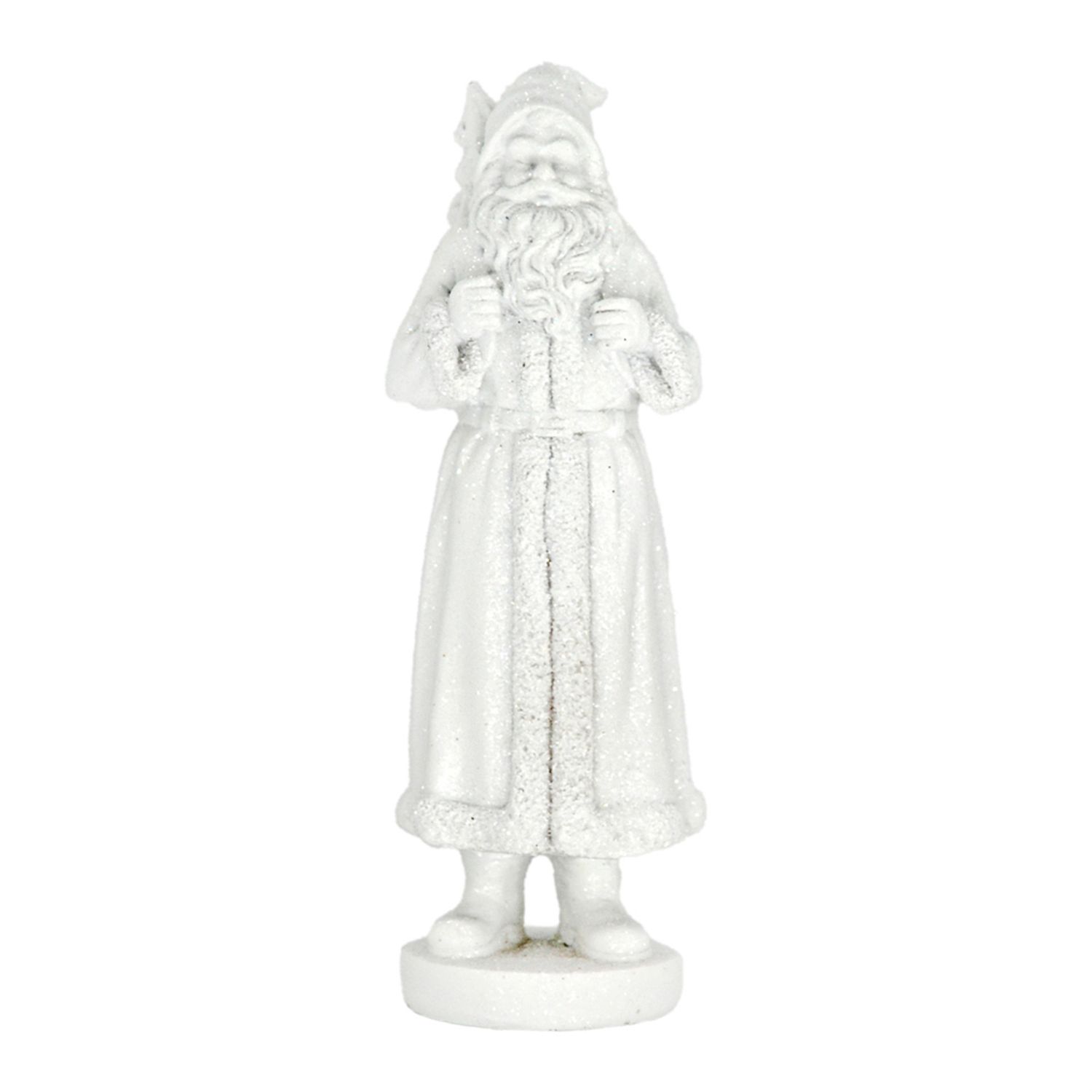 Santa, White Frosted Father Xmas 6"