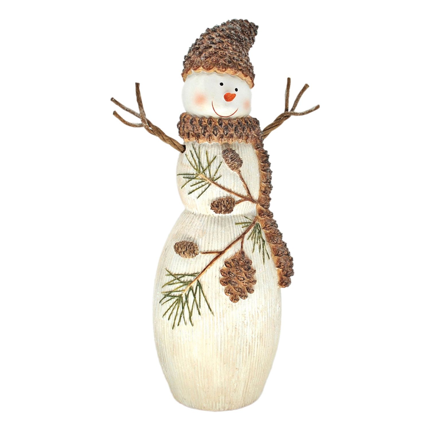 Snowman, Woodland Pinecone Scarf 14"