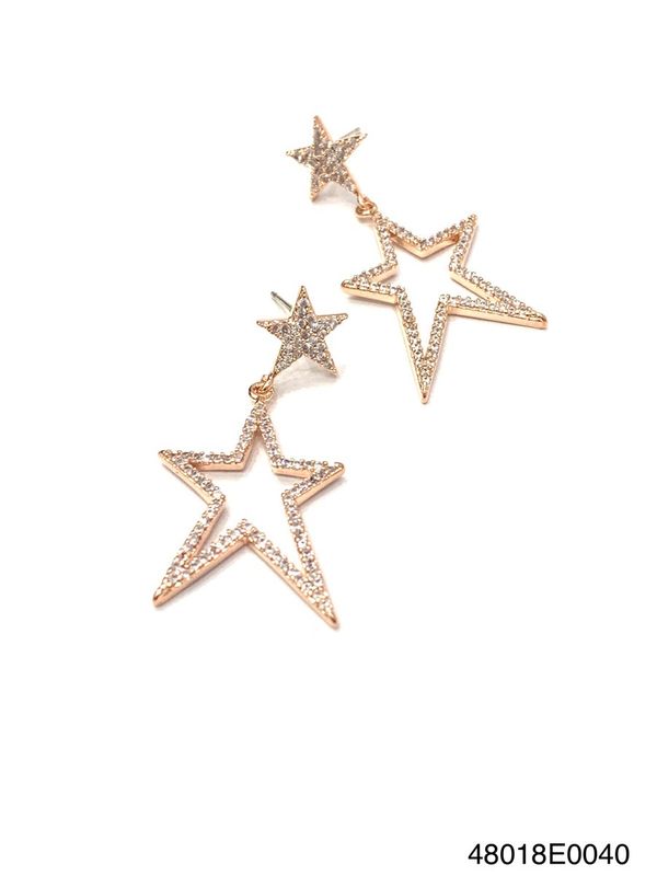Earring, Astra Double Drop G/RG/WG