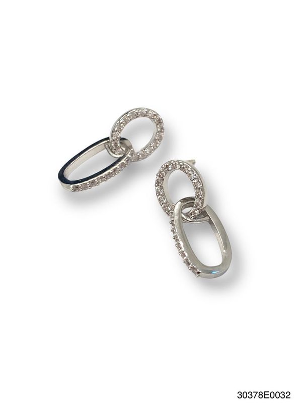 Earrings, Othelia Link Gold/Wht Gld